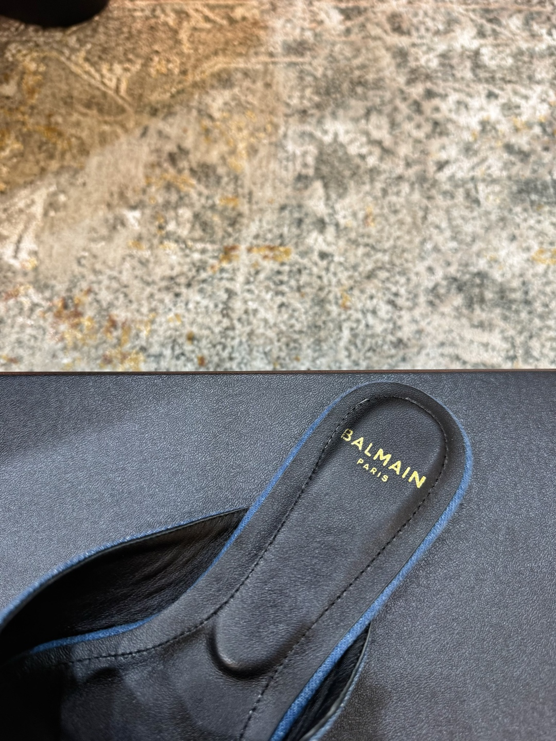 Finest Balmain Anthem Flat Denim Replica Sandals - Image 8