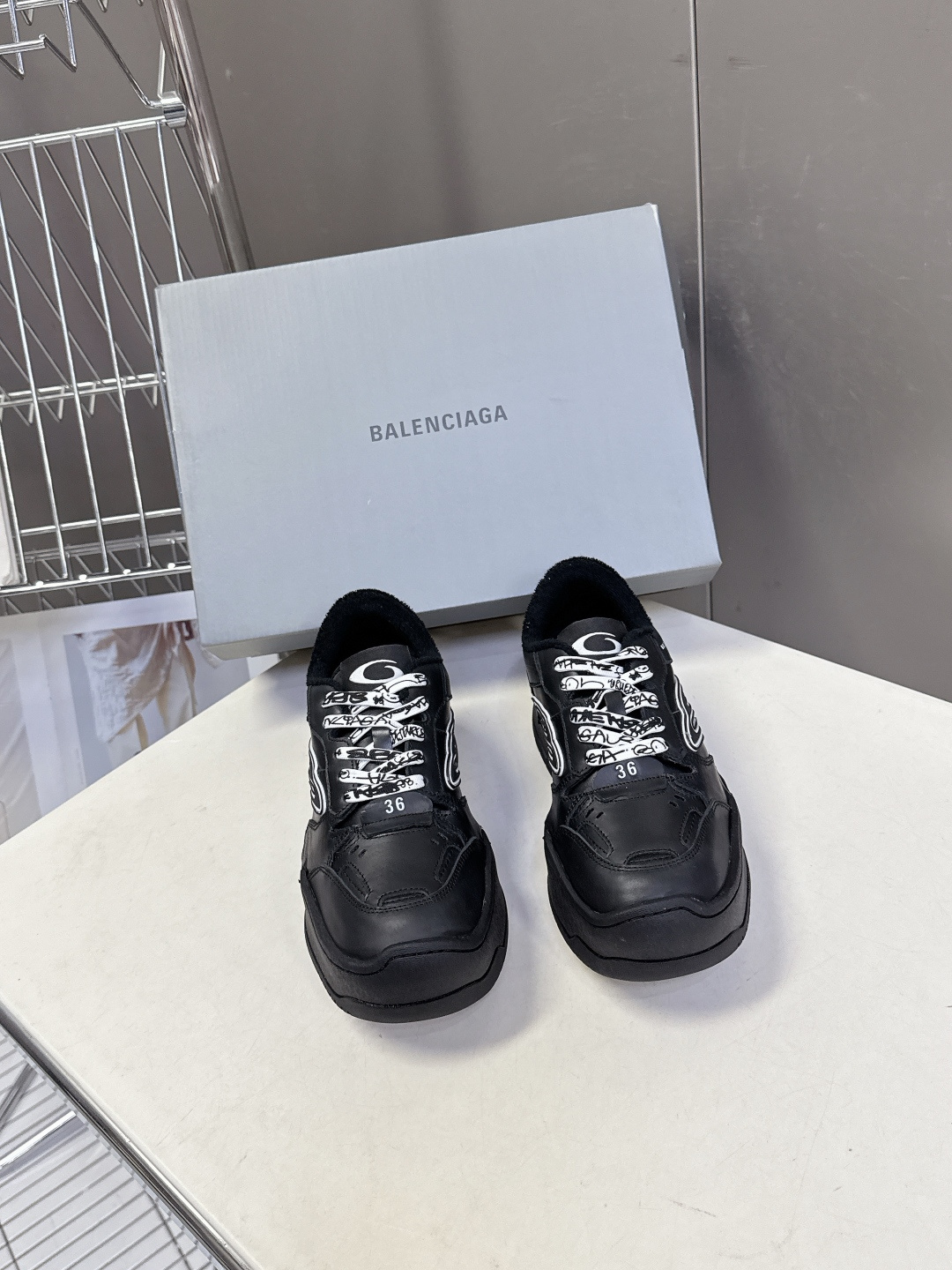 Exclusive Balenciaga Hamptons Platform Replica Sneaker - Image 2