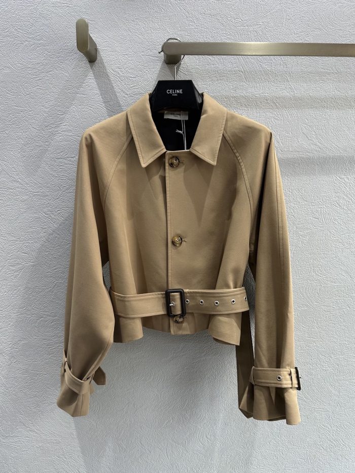 Copy Celine Replica Jacket In Cotton And Wool Gabardine