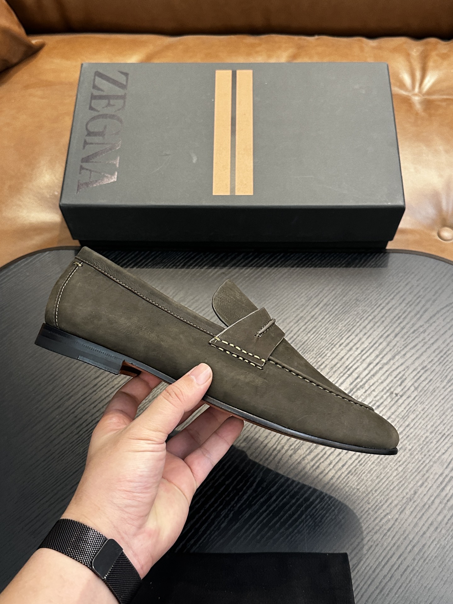 Exclusive Zegna Secondskin Replica Mocassin Loafer - Image 5