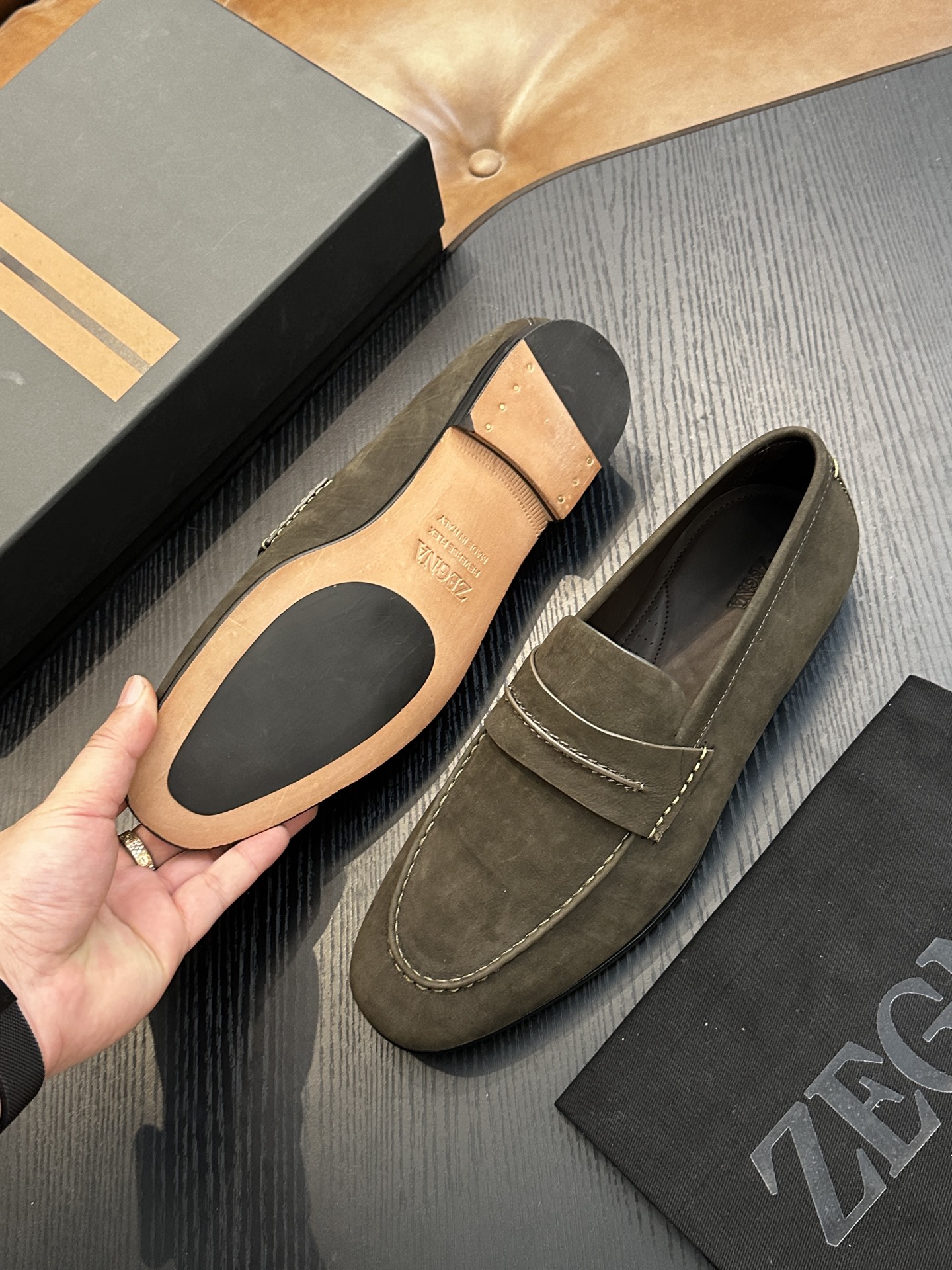 Exclusive Zegna Secondskin Replica Mocassin Loafer - Image 9