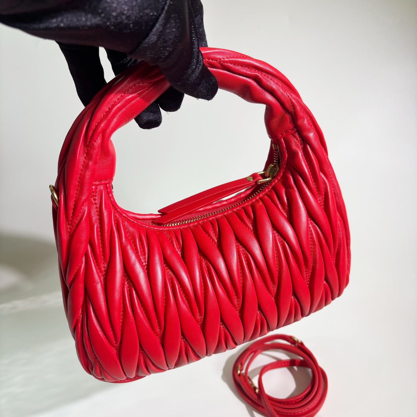 Elite Miu Miu Wander Matelasse Nappa Leather Replica Hobo Bag - Image 2