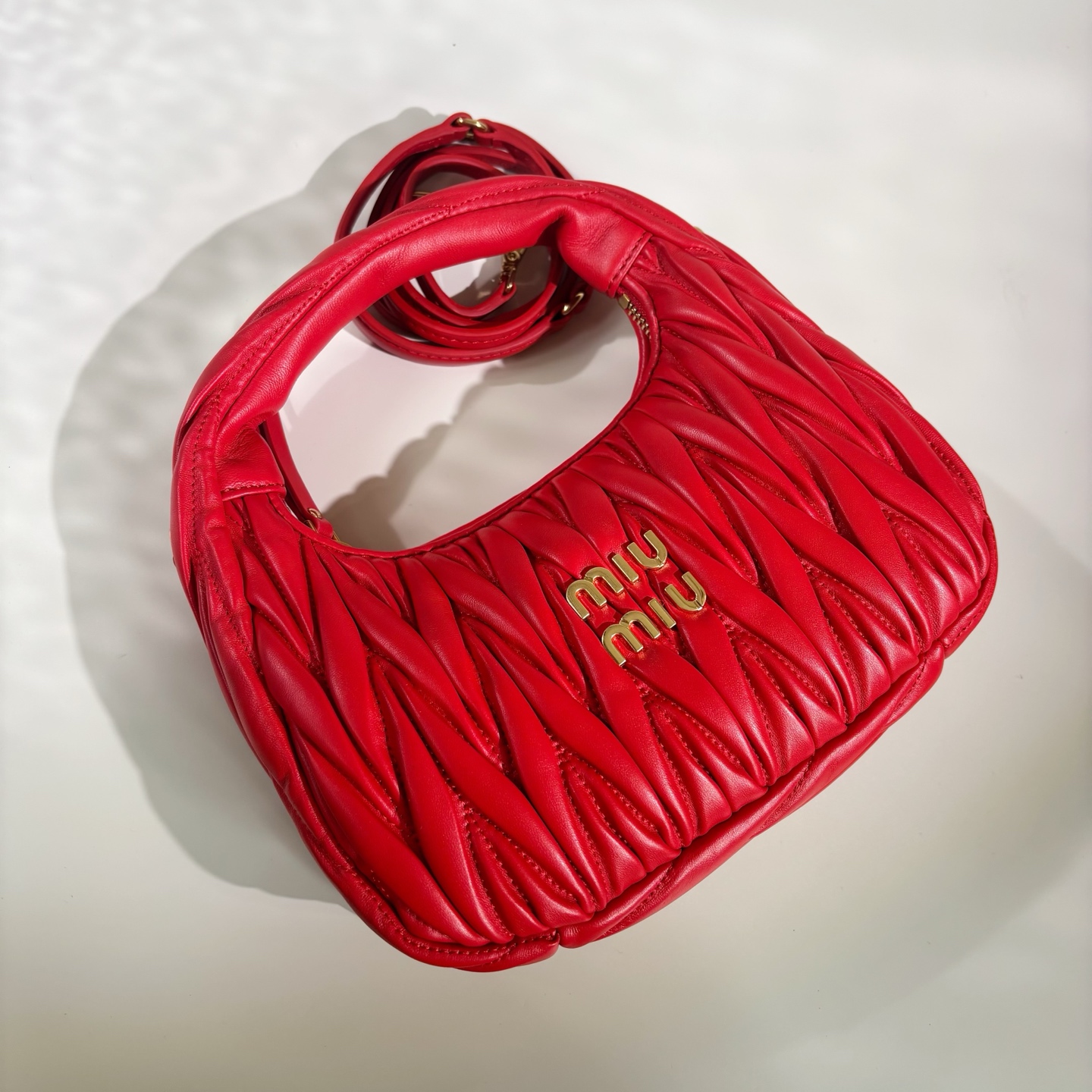 Elite Miu Miu Wander Matelasse Nappa Leather Replica Hobo Bag - Image 4