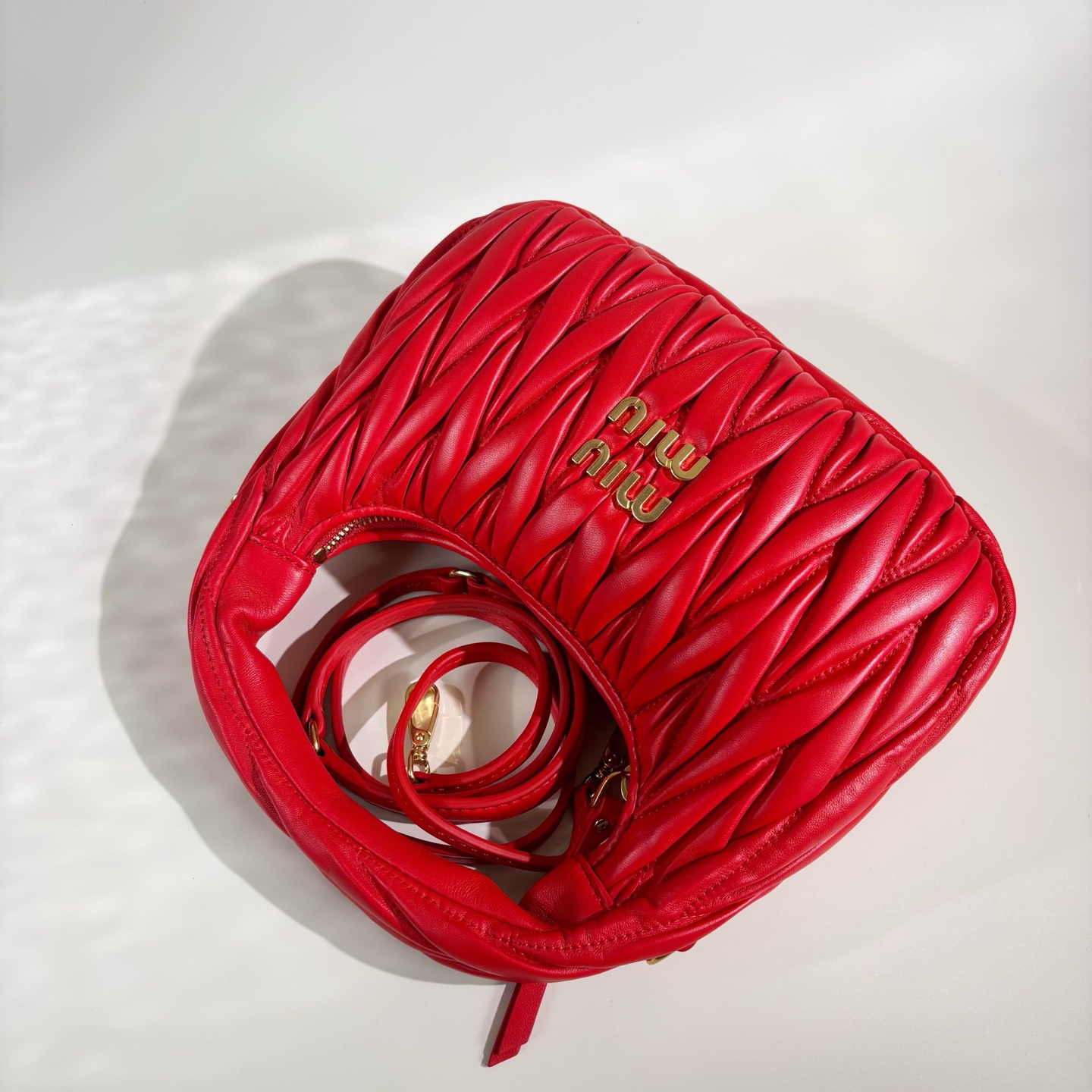 Elite Miu Miu Wander Matelasse Nappa Leather Replica Hobo Bag - Image 5