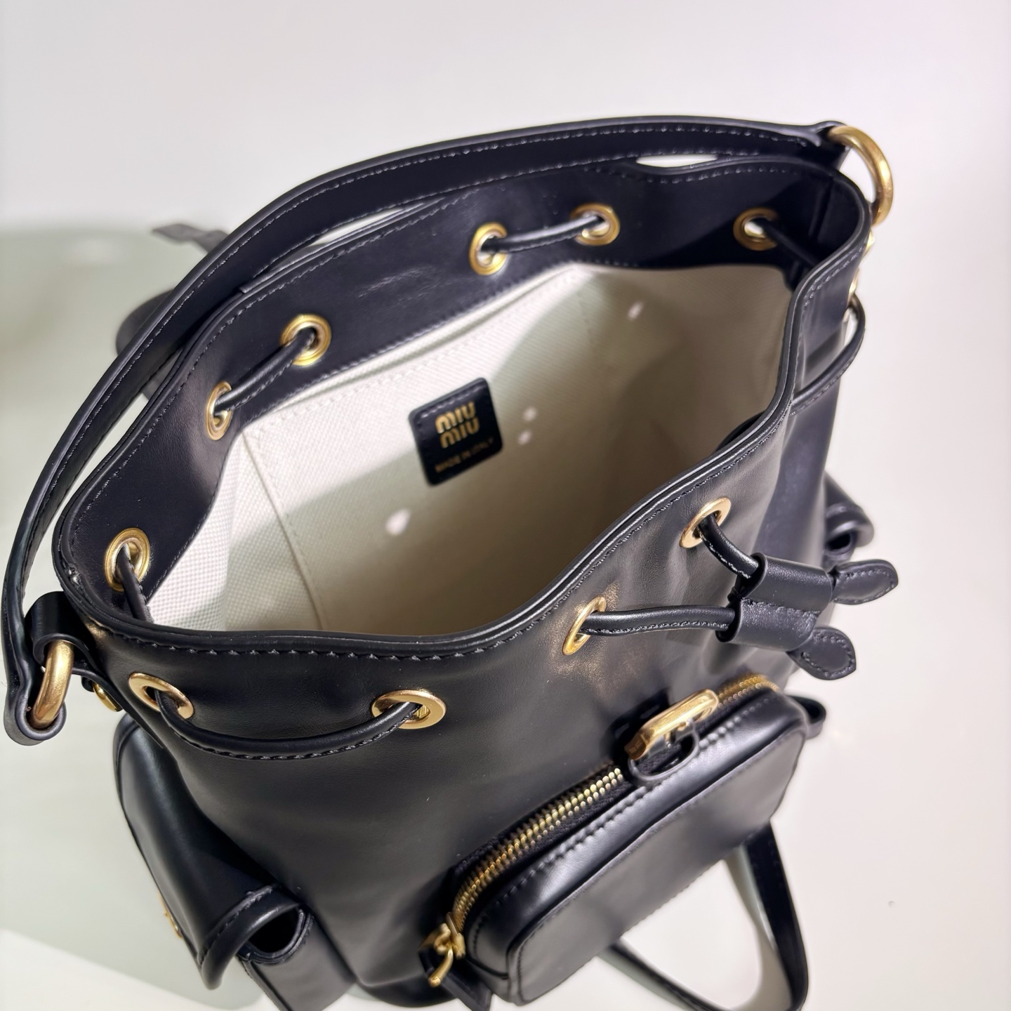 Mirror Quality Miu Miu Leather Replica Backpack - Image 8