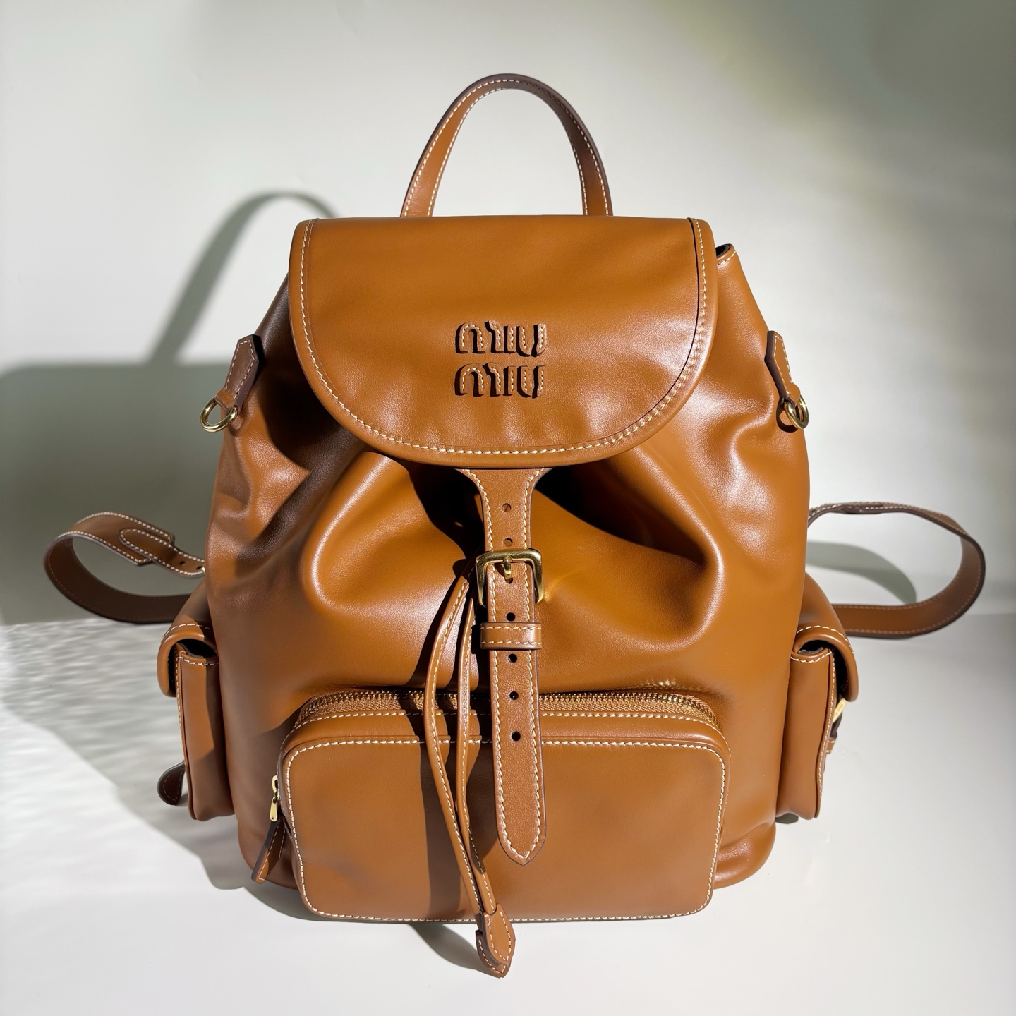 Top Grade Miu Miu Leather Replica Backpack