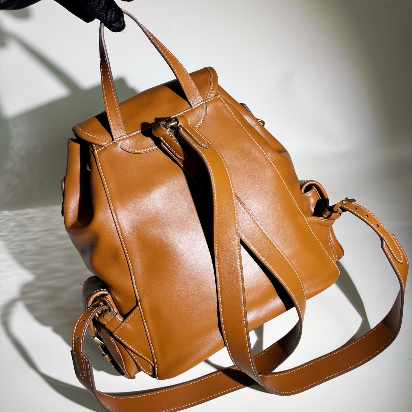 Top Grade Miu Miu Leather Replica Backpack - Image 2