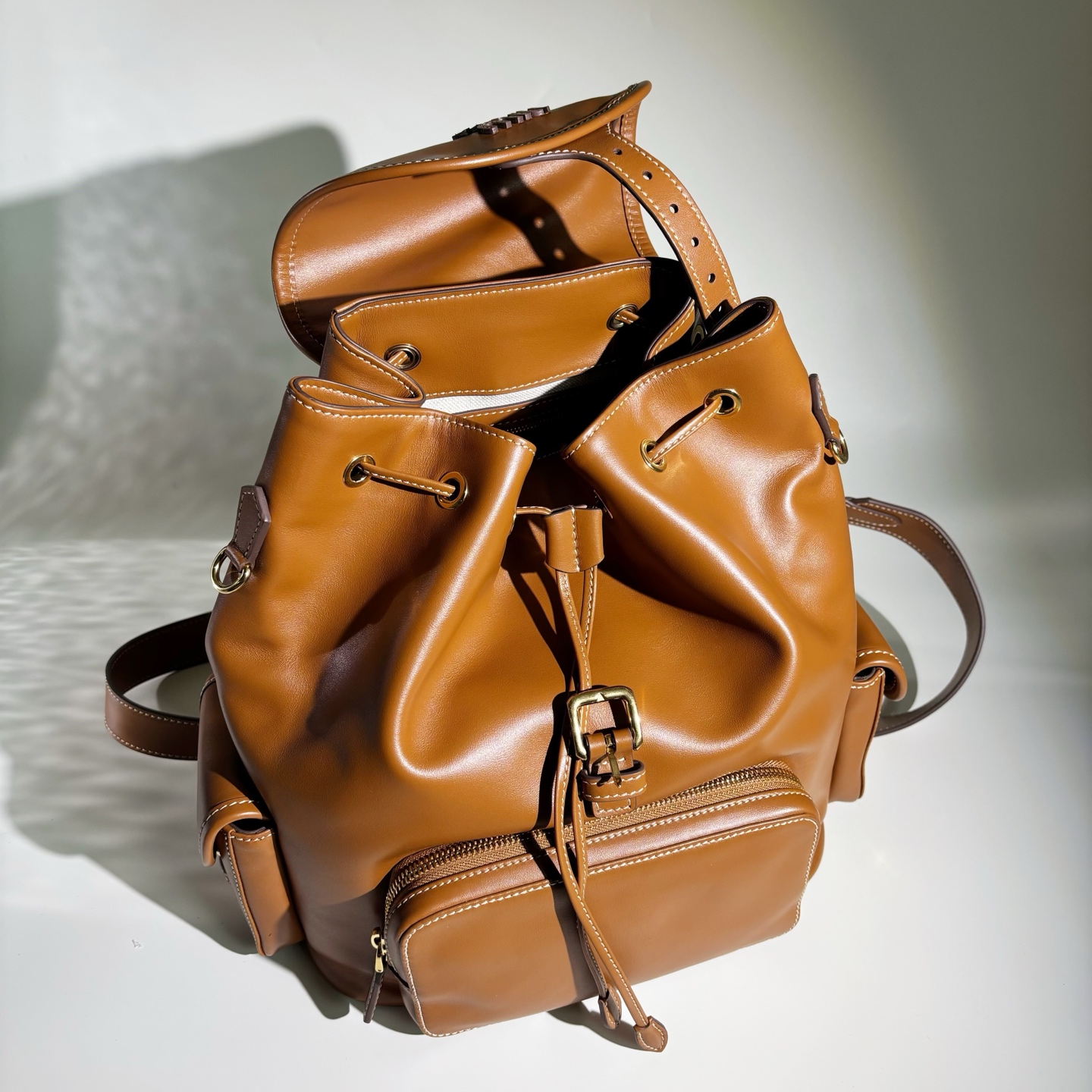 Top Grade Miu Miu Leather Replica Backpack - Image 4