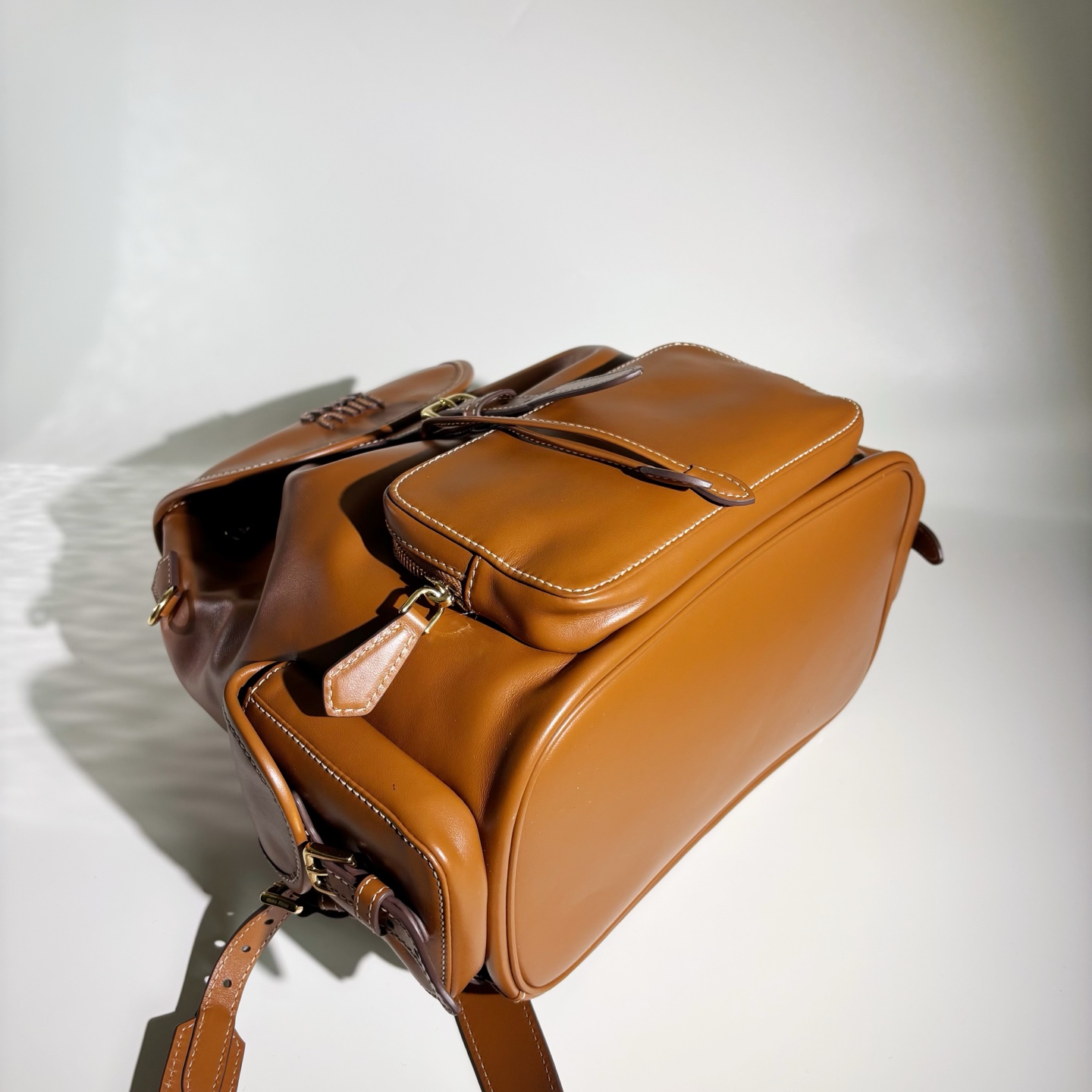 Top Grade Miu Miu Leather Replica Backpack - Image 5