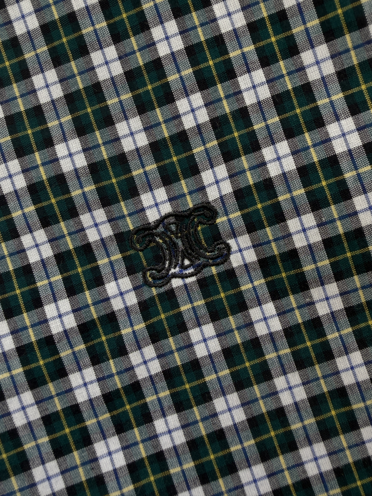 Exclusive Celine Replica Shirt In Tartan Cotton Cloth - Image 5