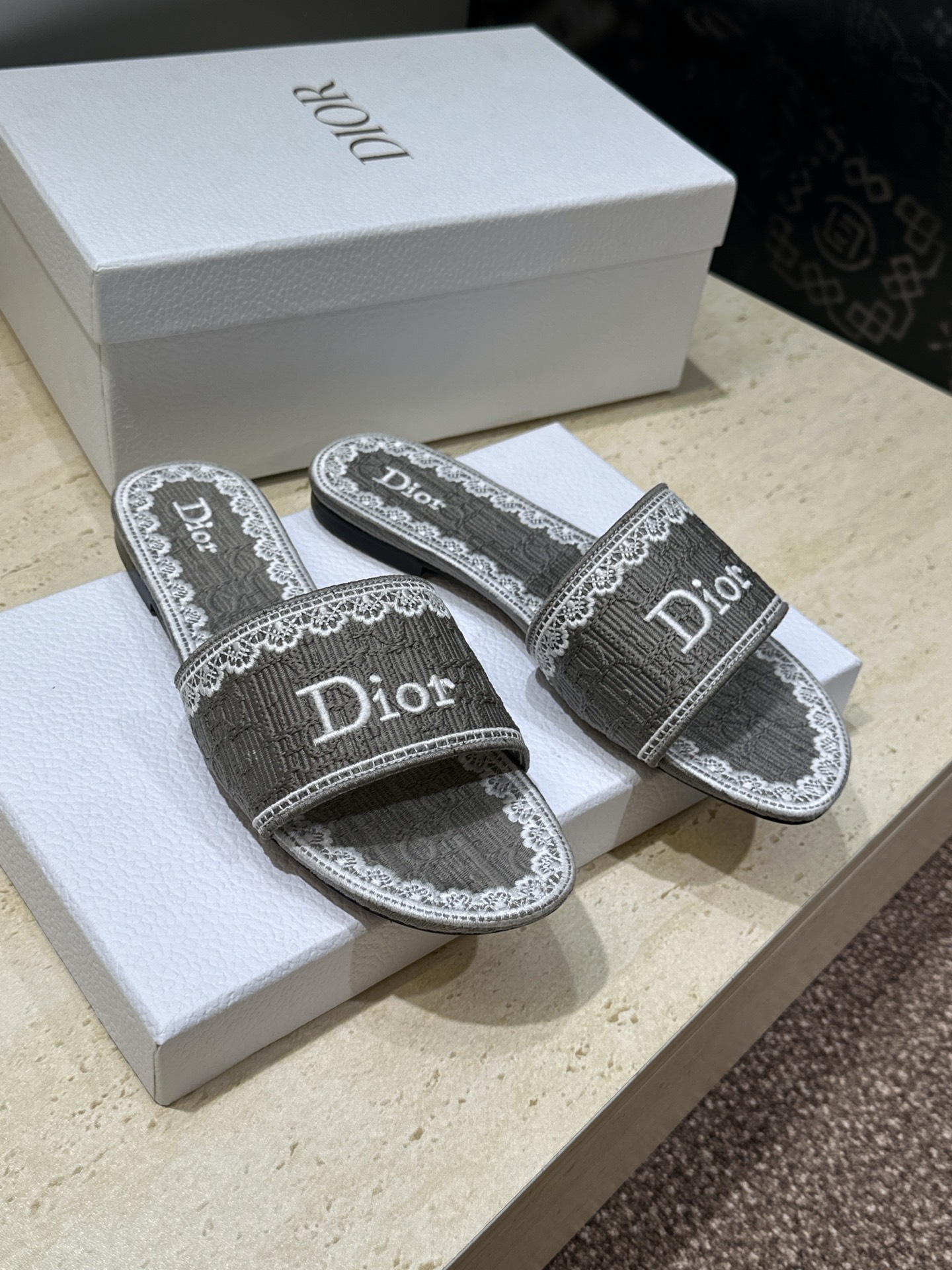 Exclusive Christian Dior Dentelle Replica Slide - Image 3