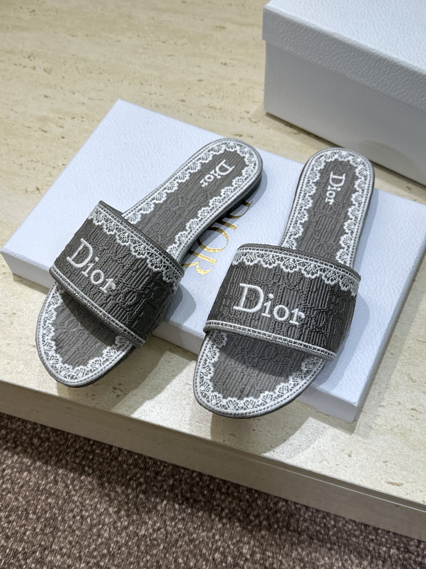 Exclusive Christian Dior Dentelle Replica Slide - Image 5