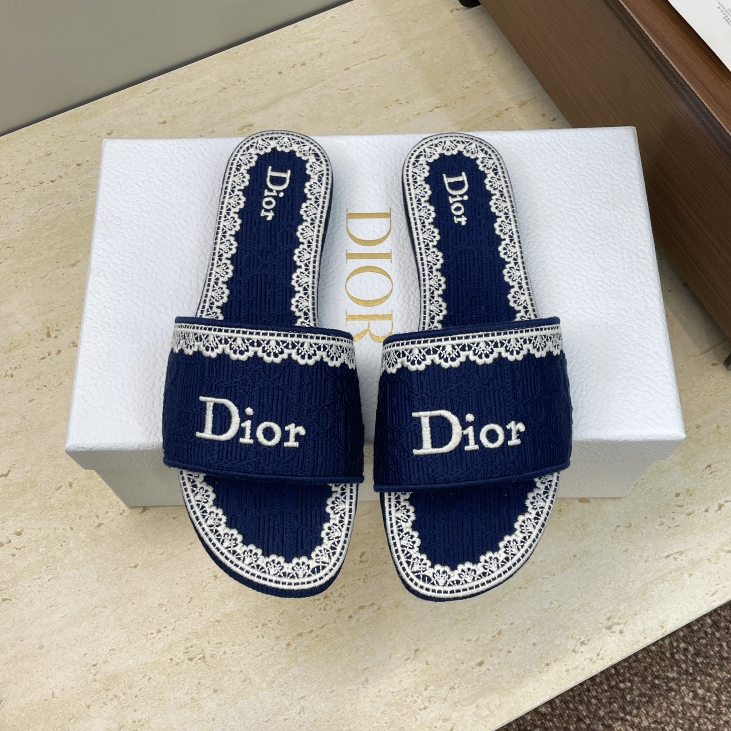 Finest Christian Dior Dentelle Replica Slide - Image 2