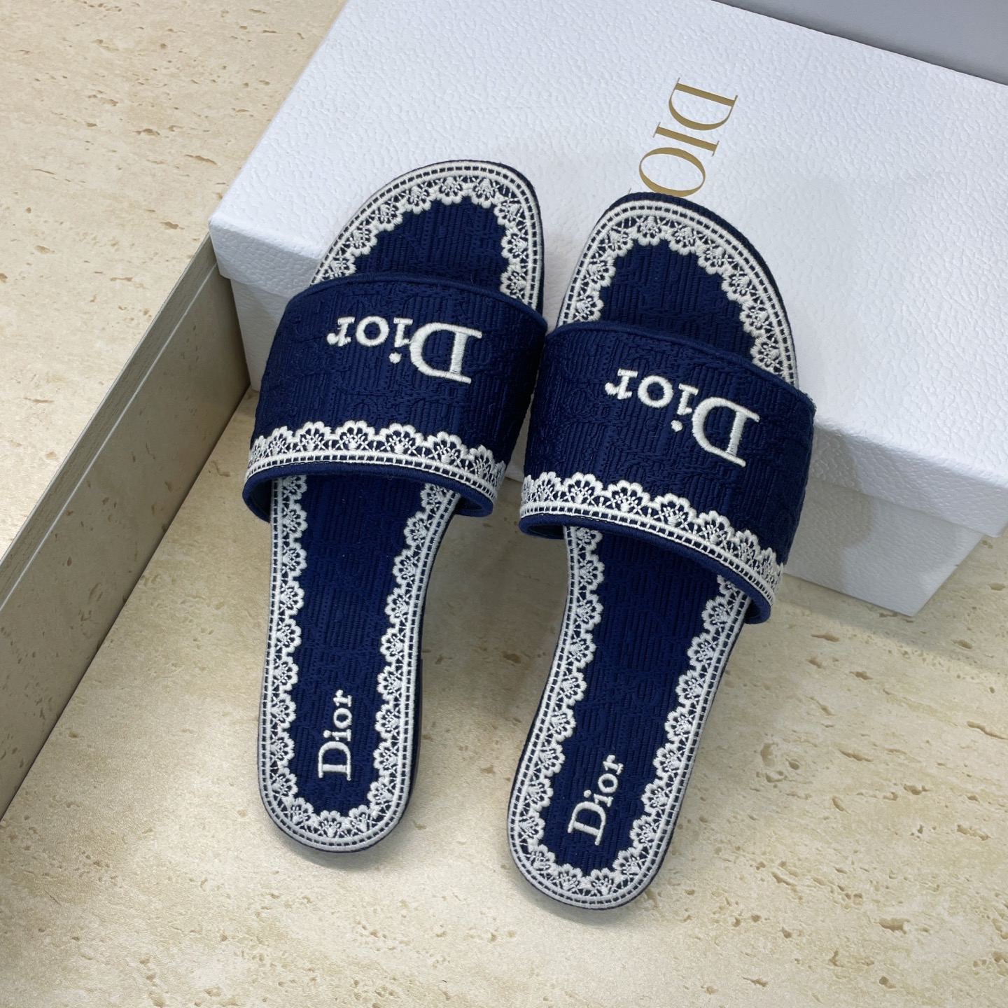 Finest Christian Dior Dentelle Replica Slide - Image 5