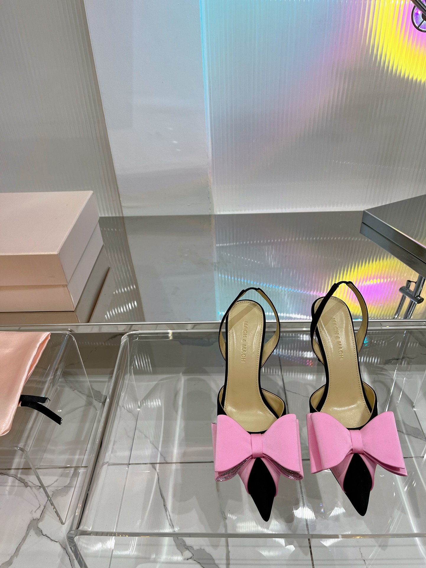 Supreme Mach Mach Le Cadeau Satin Replica Slingbacks