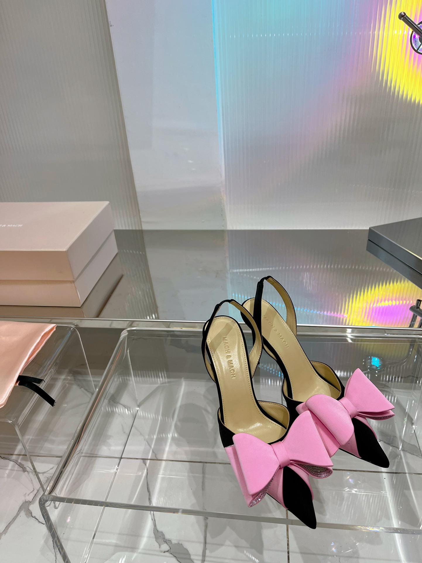 Supreme Mach Mach Le Cadeau Satin Replica Slingbacks - Image 3