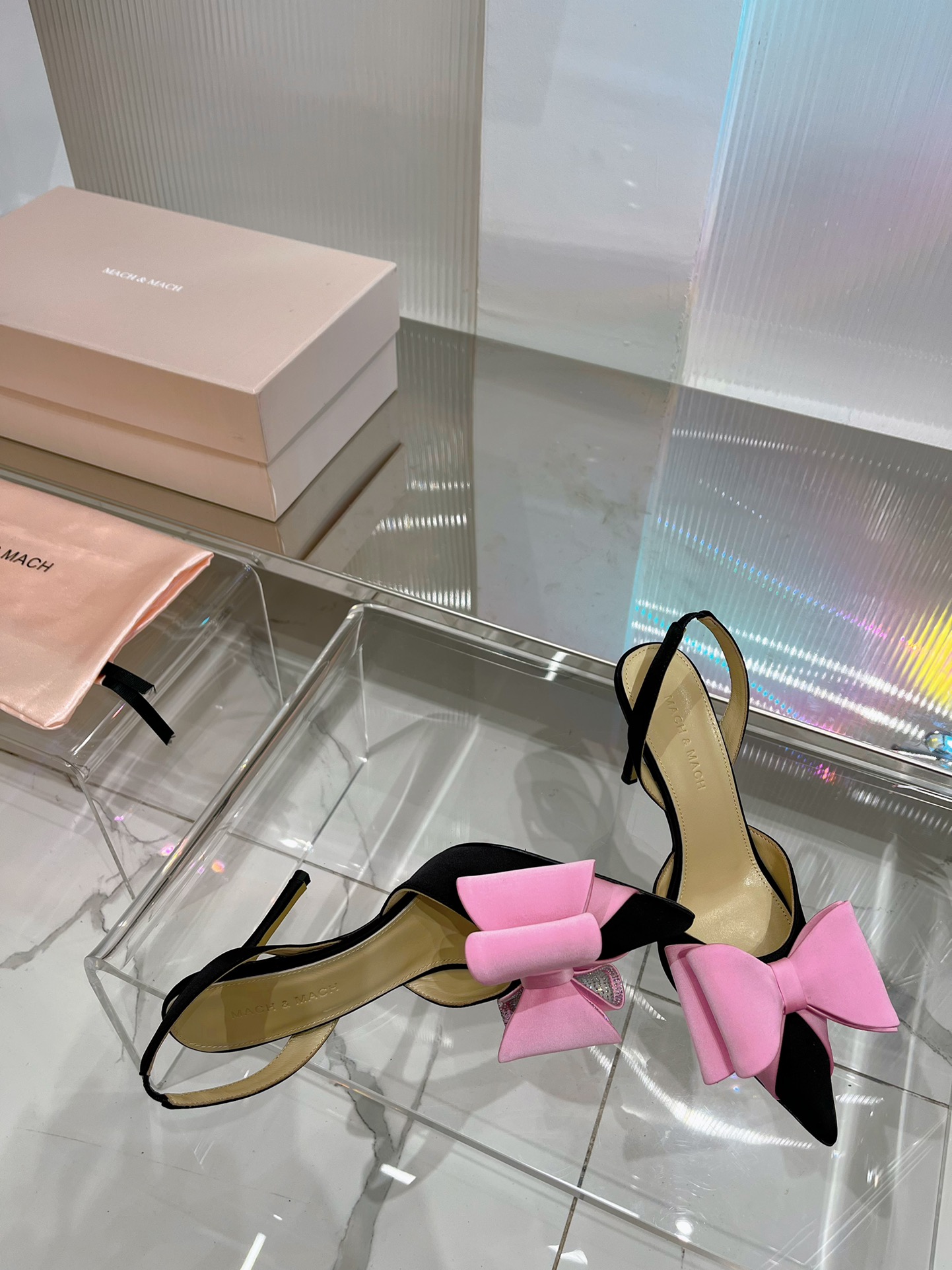 Supreme Mach Mach Le Cadeau Satin Replica Slingbacks - Image 6