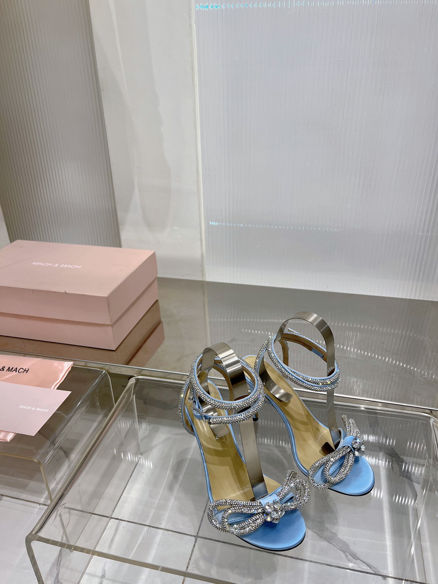 Superior Mach Mach Double Bow Satin Replica Sandals - Image 3