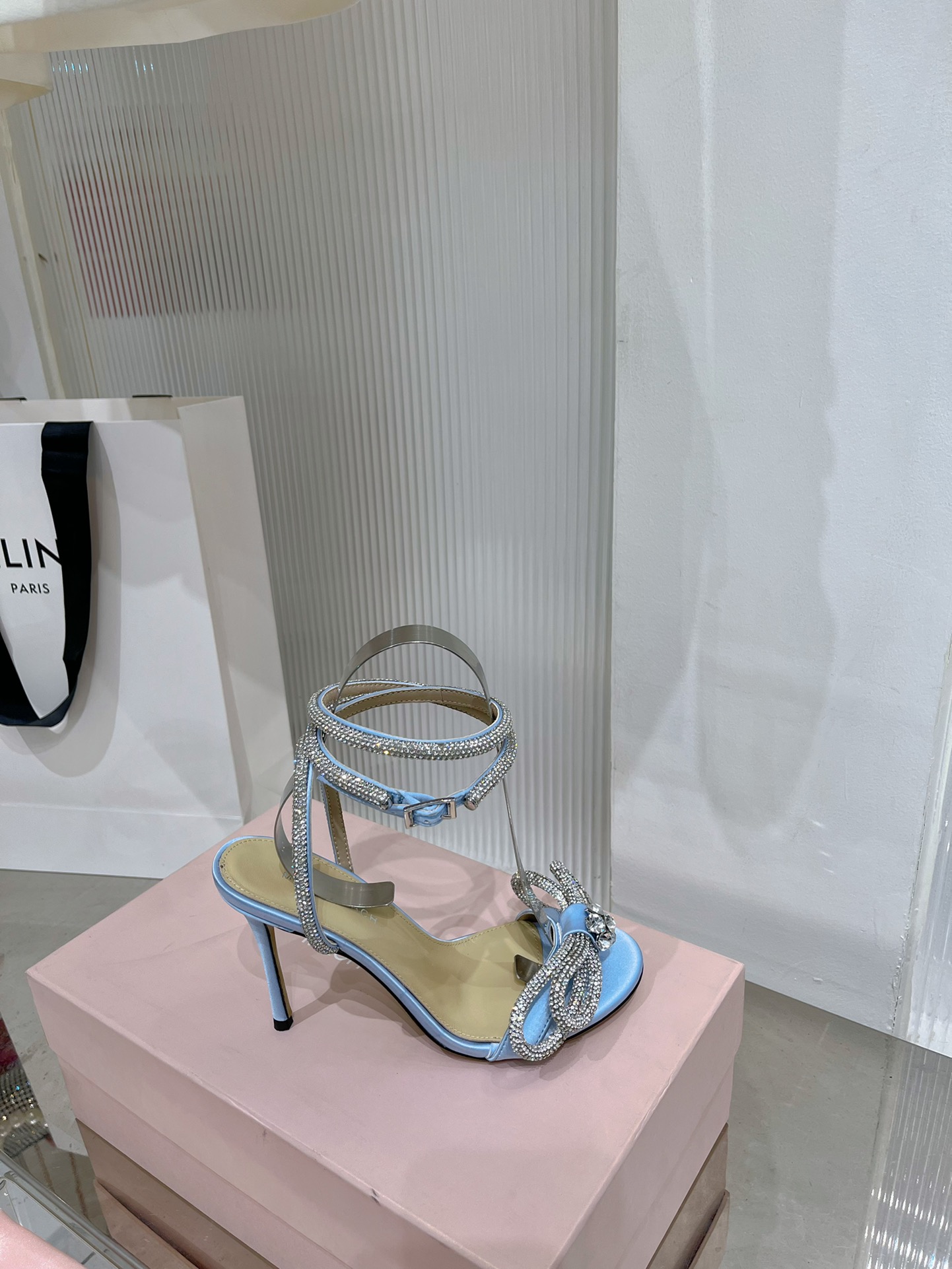 Superior Mach Mach Double Bow Satin Replica Sandals - Image 5