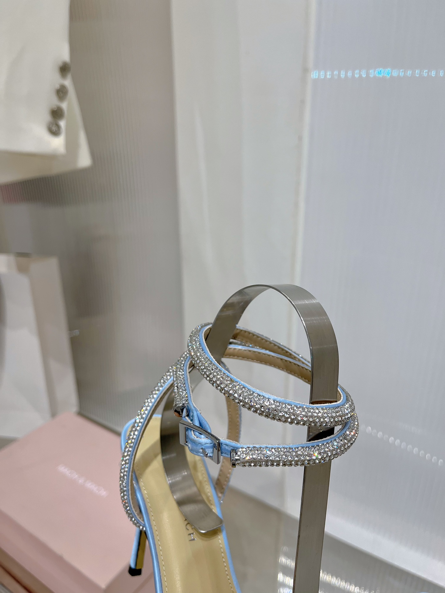 Superior Mach Mach Double Bow Satin Replica Sandals - Image 8