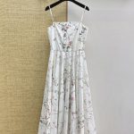 Lux Givenchy Sliced Replica Long Dress In Poplin With Floral Print
