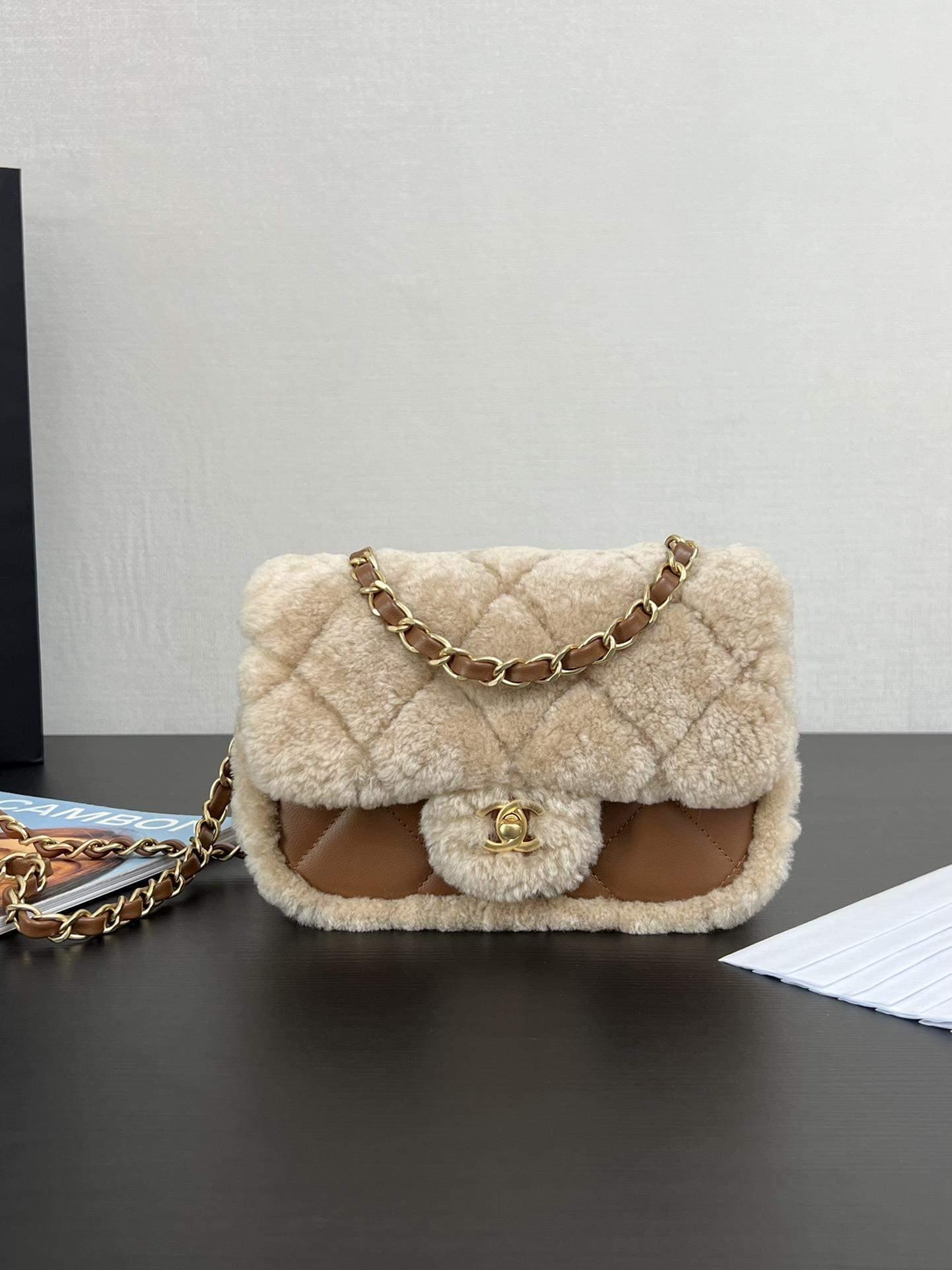 Luxury Replica Shearling Mini Flap Bag
