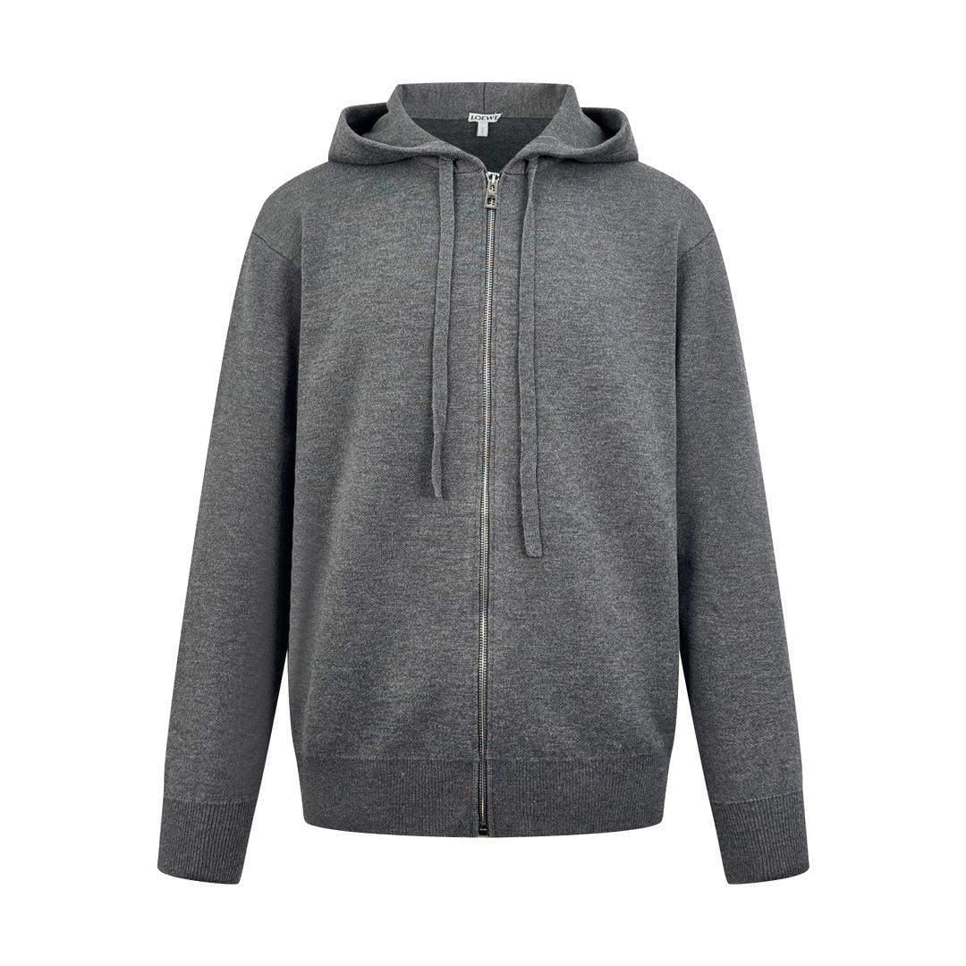 Luxury Loewe Anagram Zip-Up Replica Hoodie In Wool
