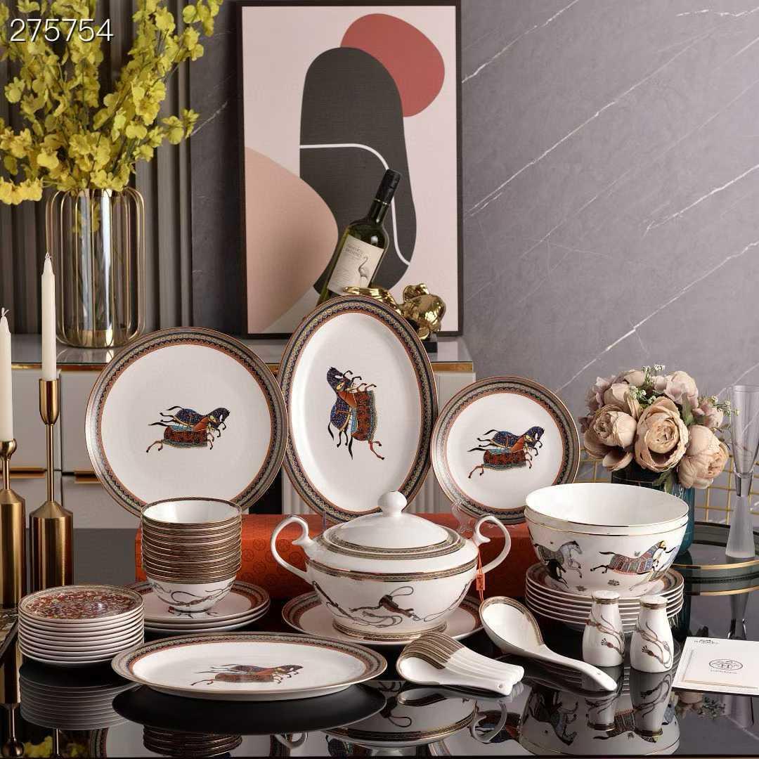 Deluxe Hermes Cheval d’Orient Porcelain Replica Dinnerware Set