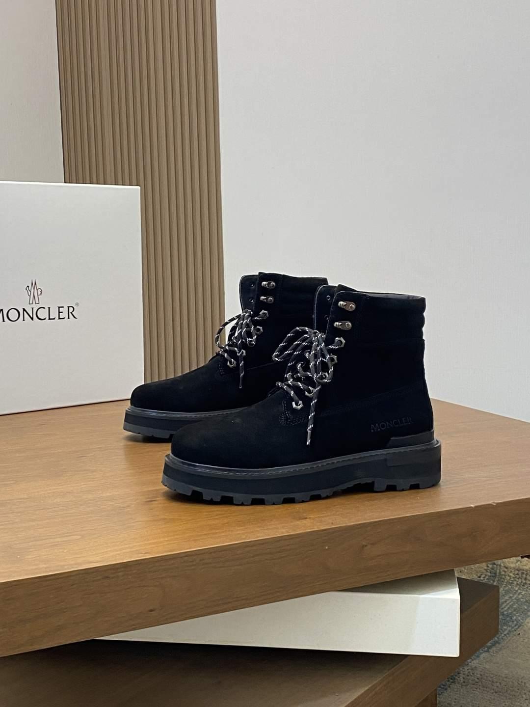 Deluxe Moncler Peka Lace-Up Leather Replica Boots