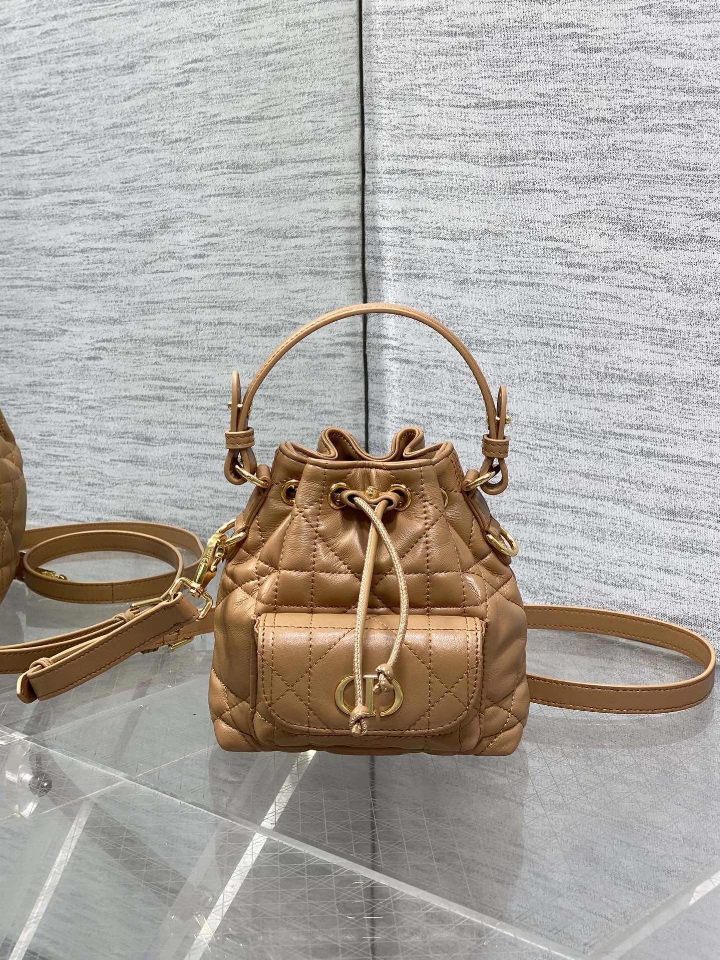 Superior Christian Dior Caro Nano Replica Bucket Bag