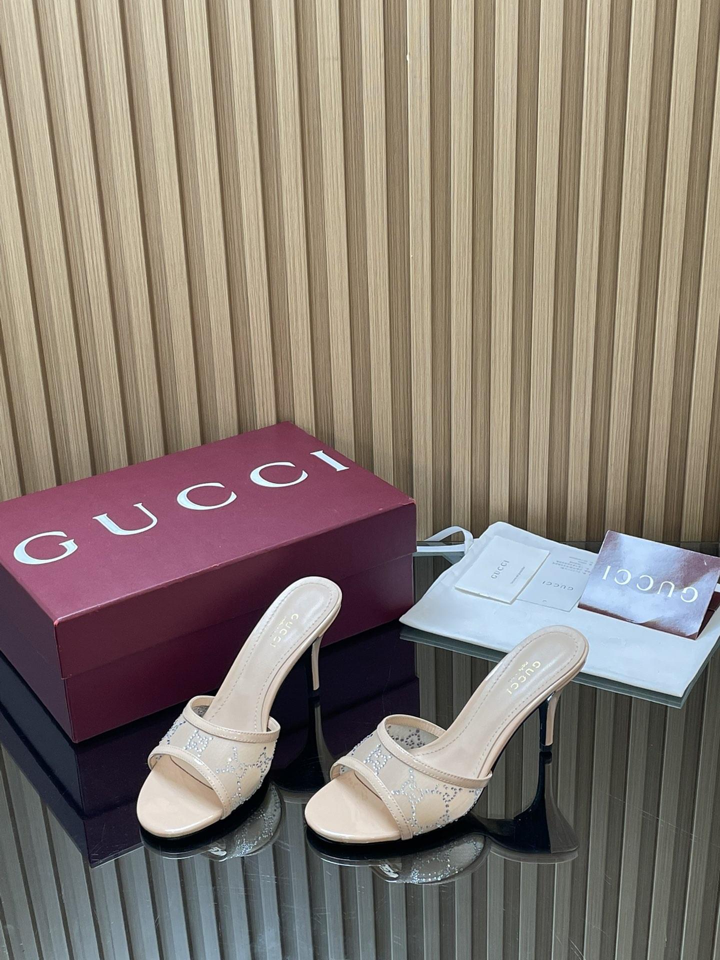Deluxe Gucci Crystal Replica Slide Sandal