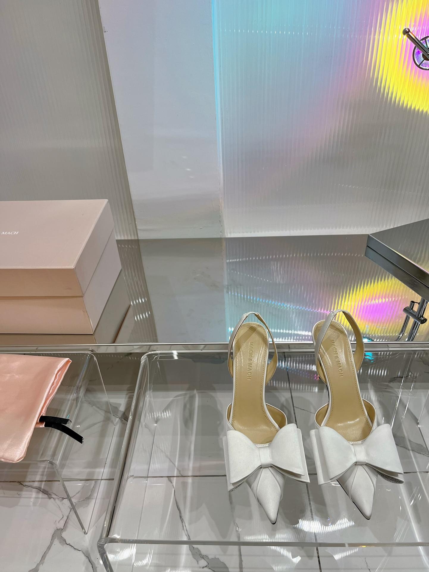 Elite Mach Mach Le Cadeau Satin Replica Slingbacks