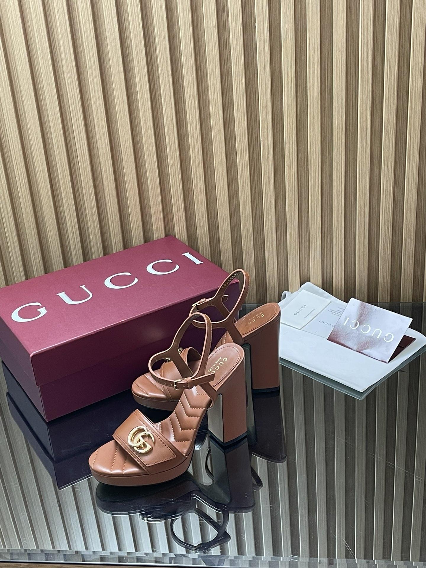 Premium Gucci Replica Platform Sandal With Double G