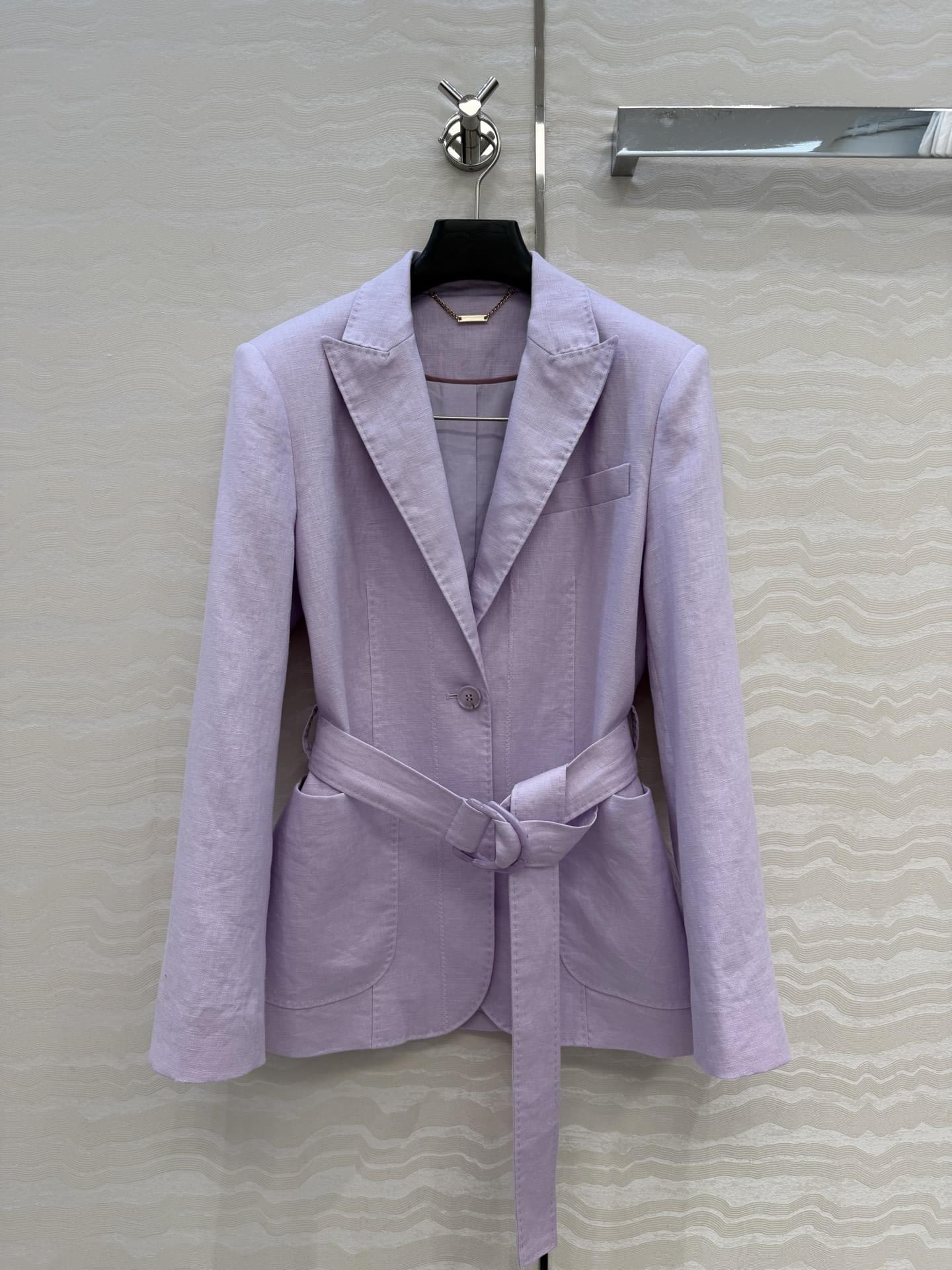 Copy Zimmermann Luna Linen Belted Replica Blazer